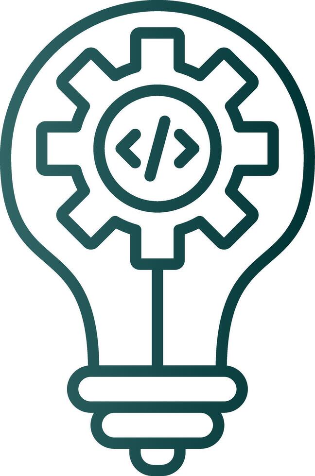 icono de gradiente de línea de idea vector