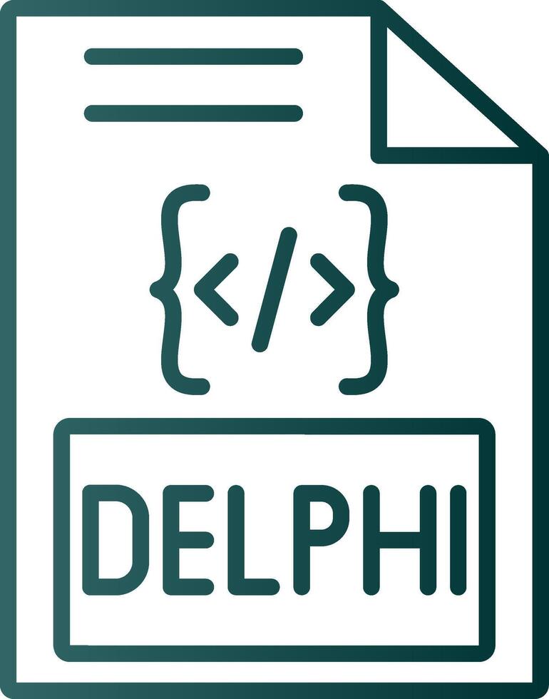 Delphi Line Gradient Icon vector