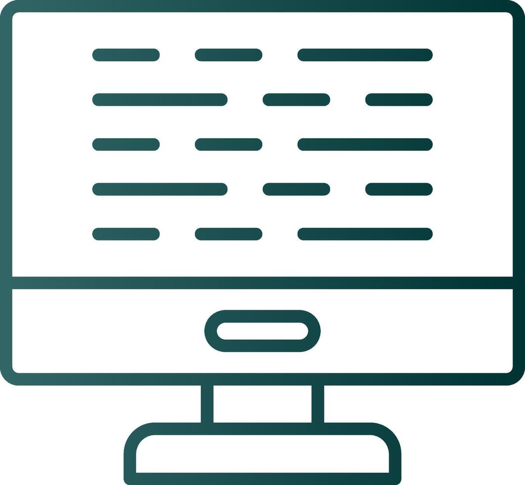 Computer Line Gradient Icon vector