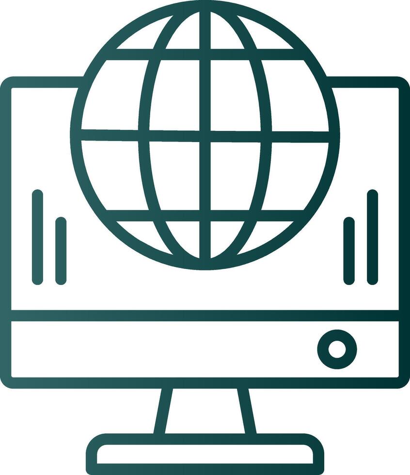 Worldwide Line Gradient Icon vector