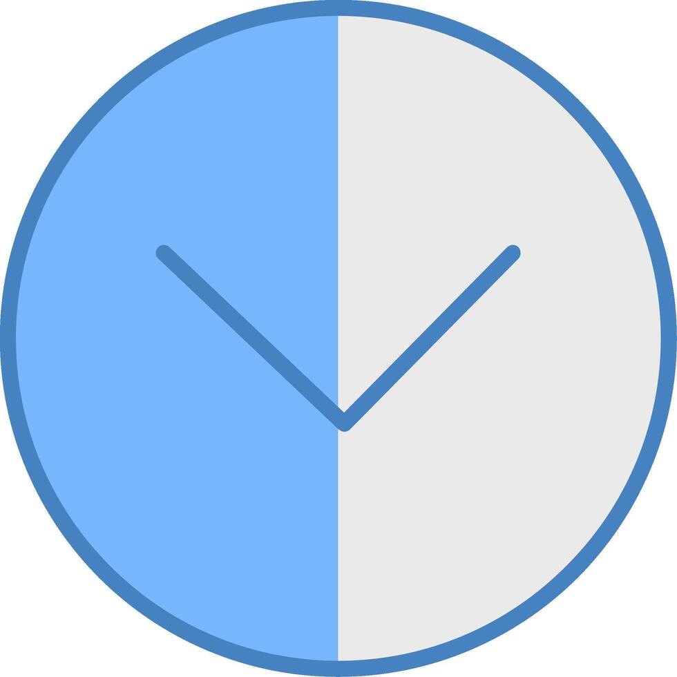 Chevron Line Filled Blue Icon vector