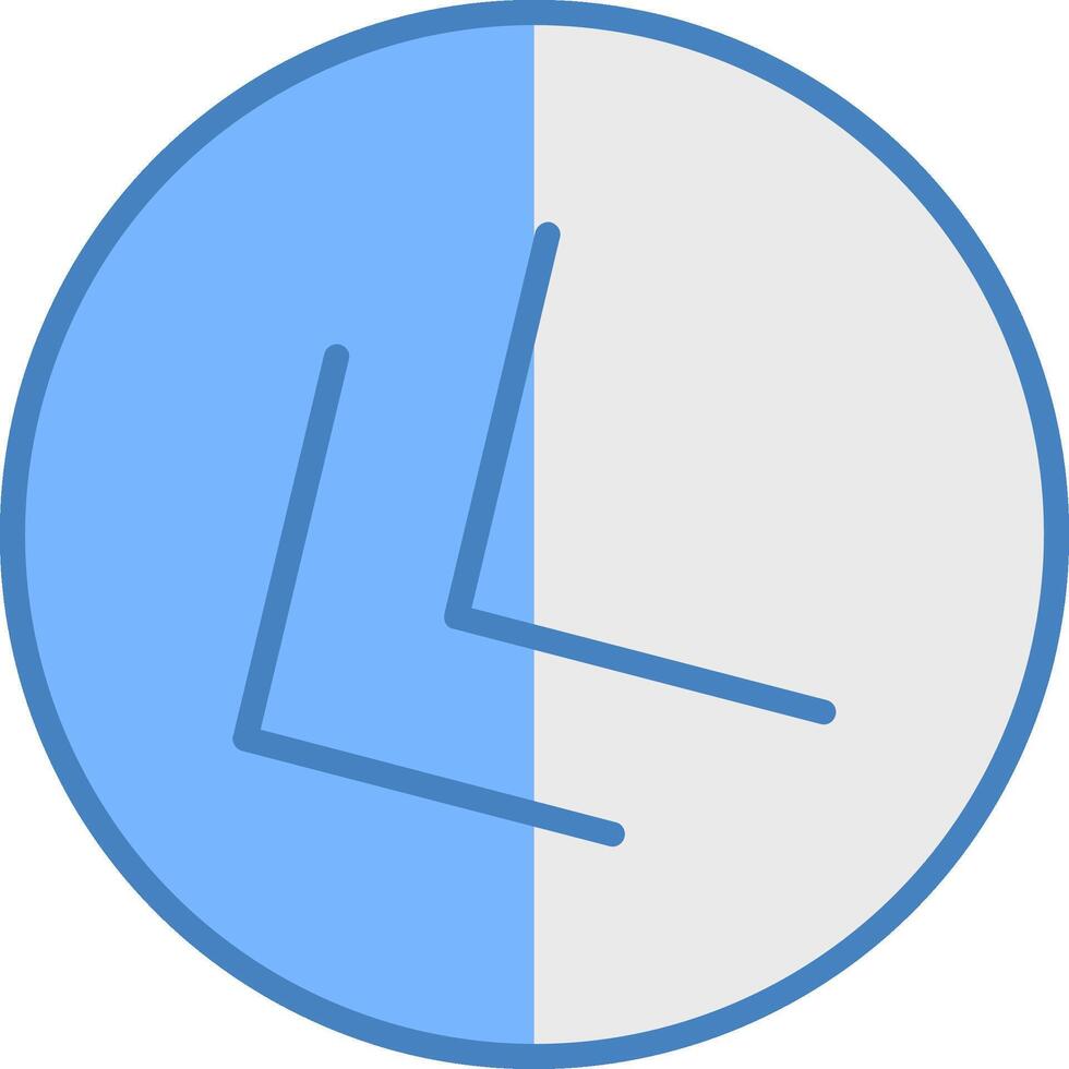 Chevron Line Filled Blue Icon vector