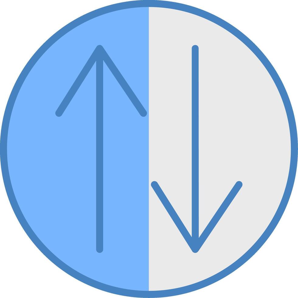 Swap Line Filled Blue Icon vector