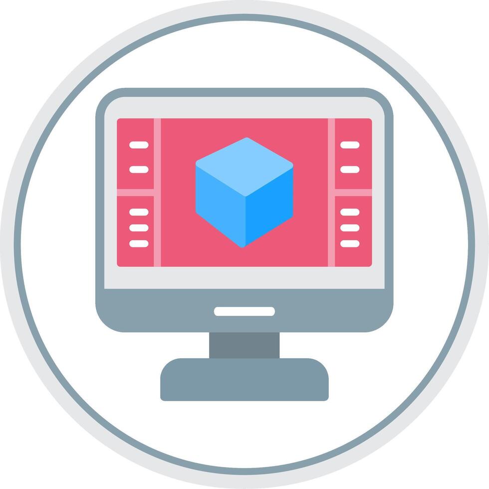 Product Design Flat Circle Icon vector