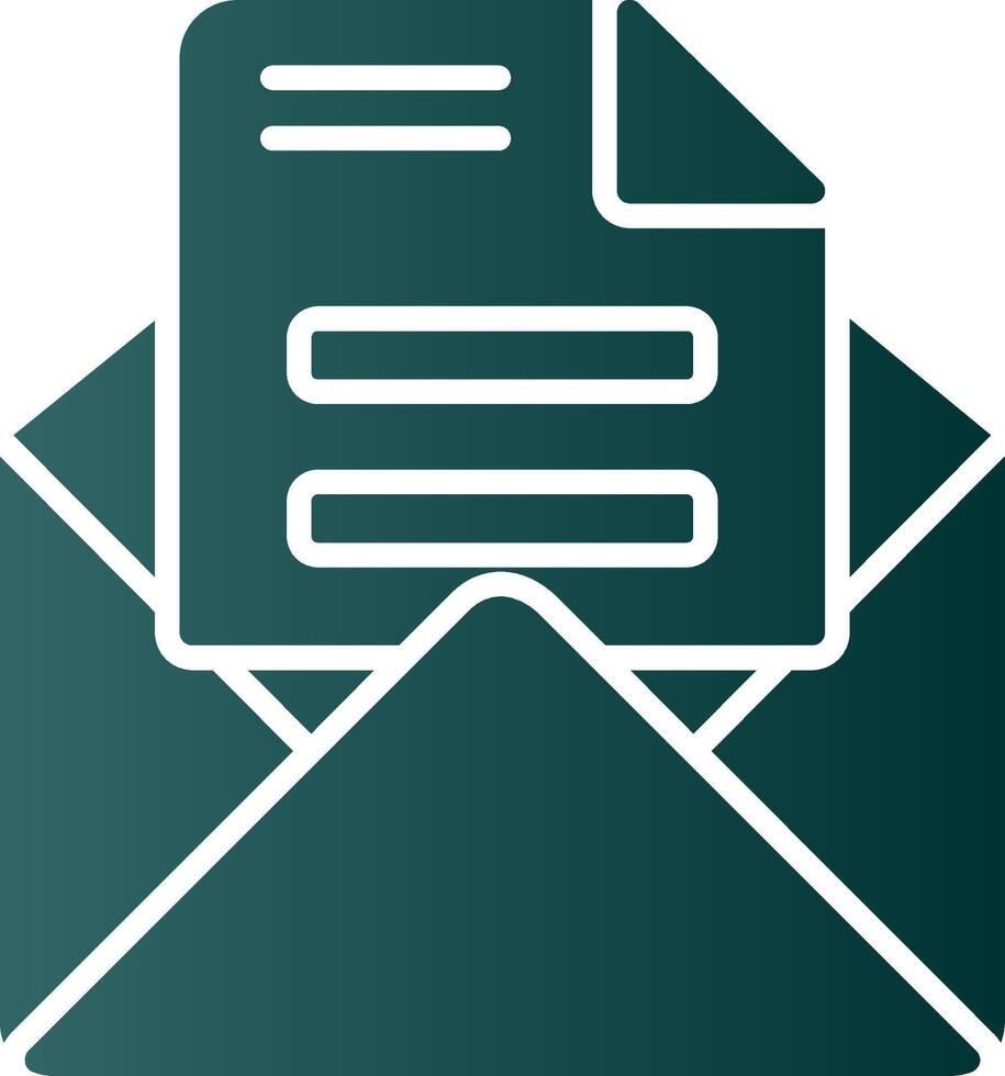 Envelope Glyph Gradient Icon vector