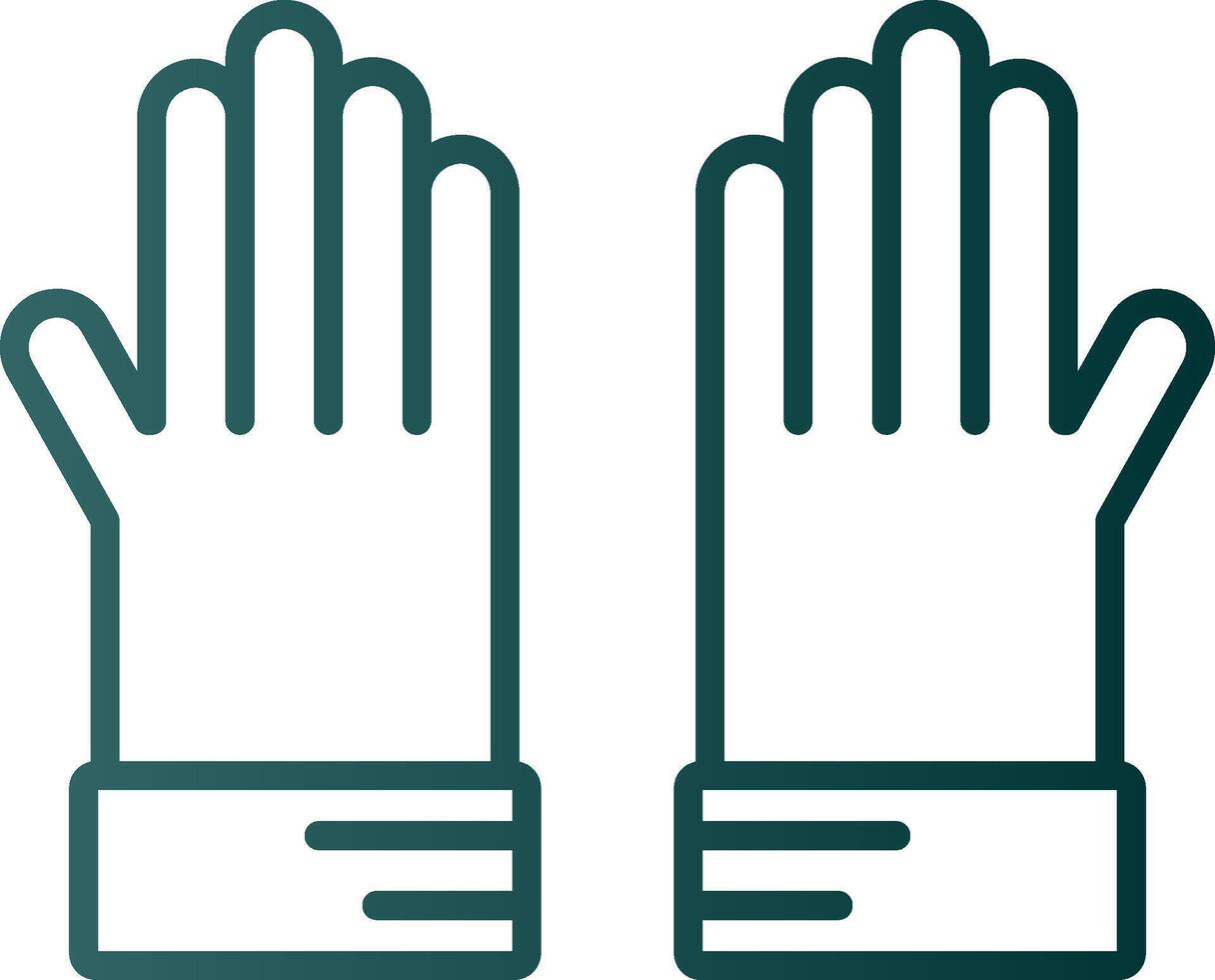 Glove Line Gradient Icon vector