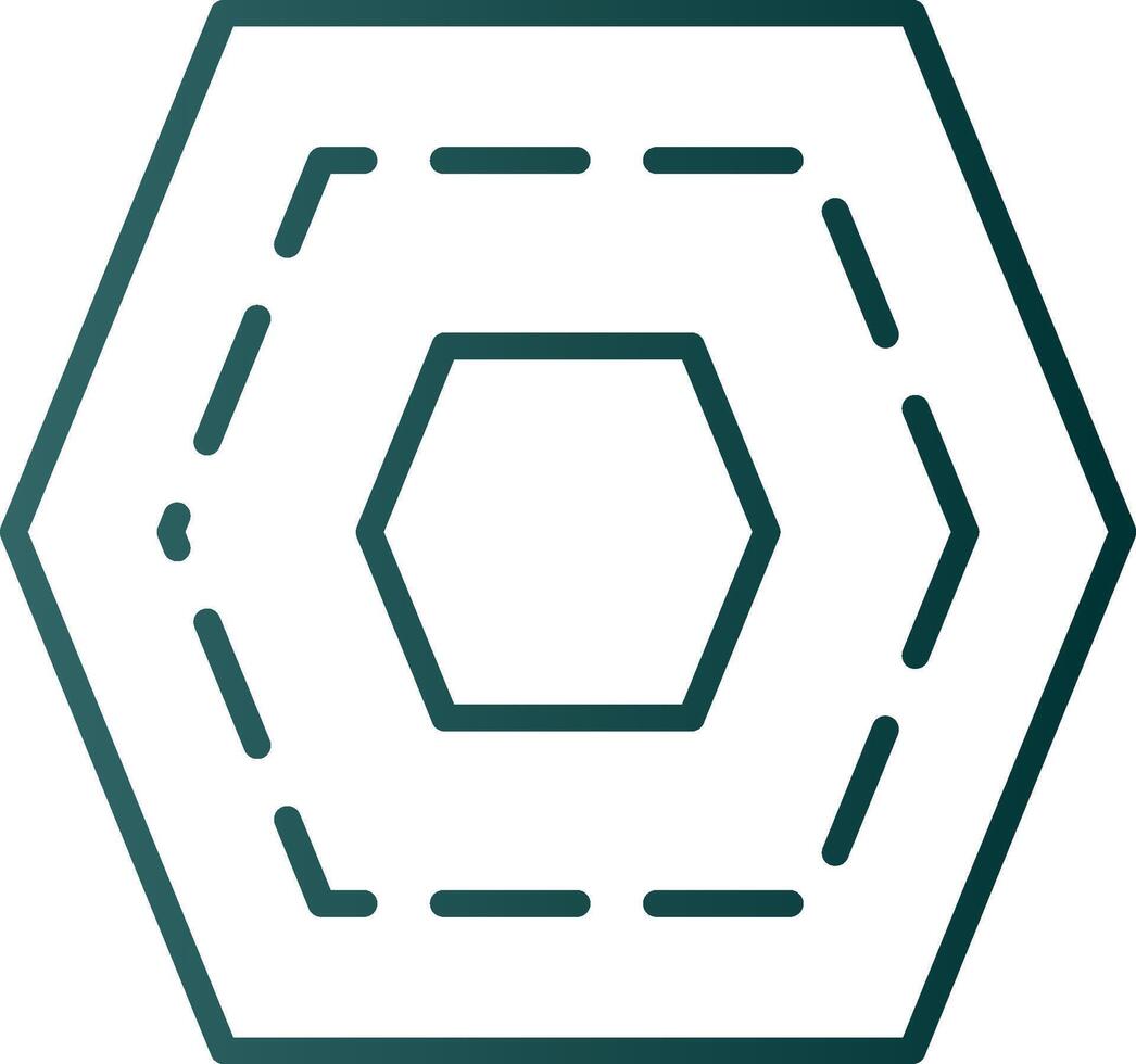 Nut Line Gradient Icon vector