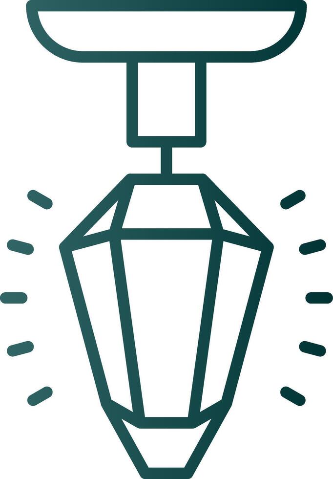 Street Light Line Gradient Icon vector