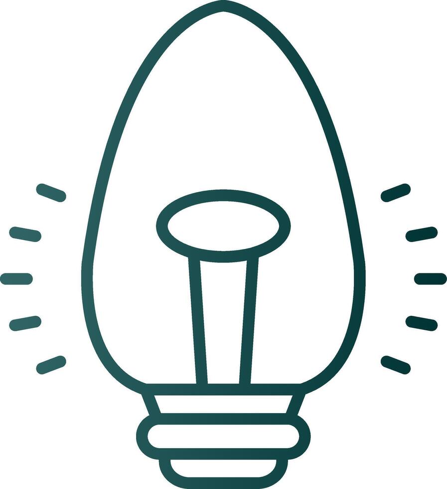 Light Bulb Line Gradient Icon vector
