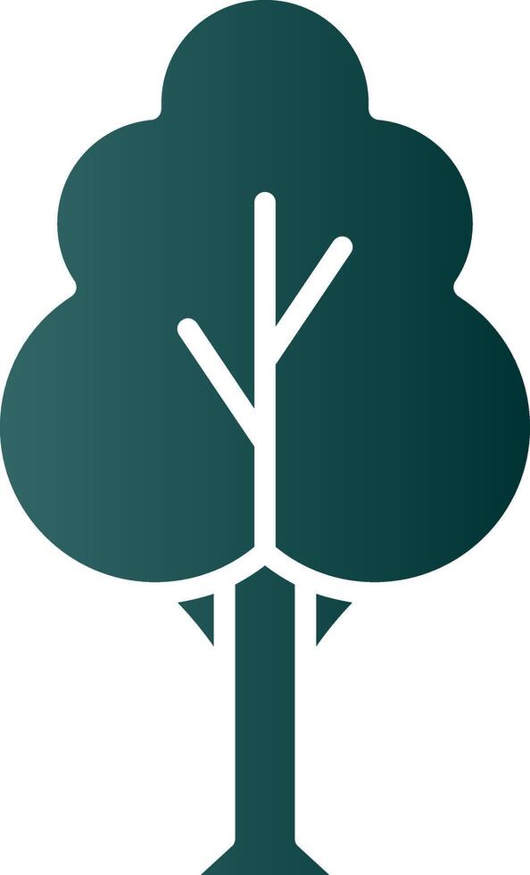 Tree Glyph Gradient Icon vector