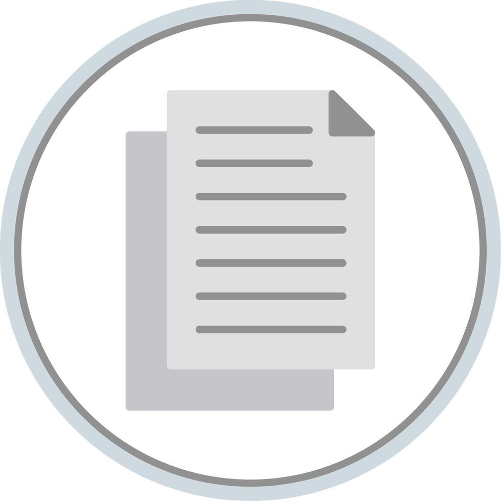 Document Flat Circle Icon vector