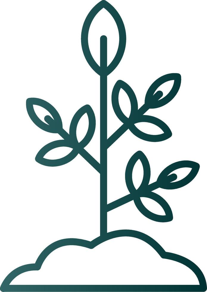 Plant Line Gradient Icon vector