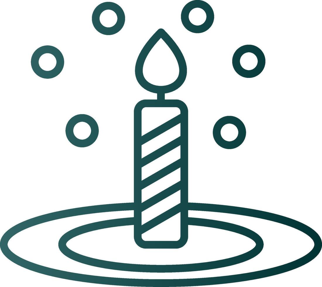Bunsen Burner Line Gradient Icon vector