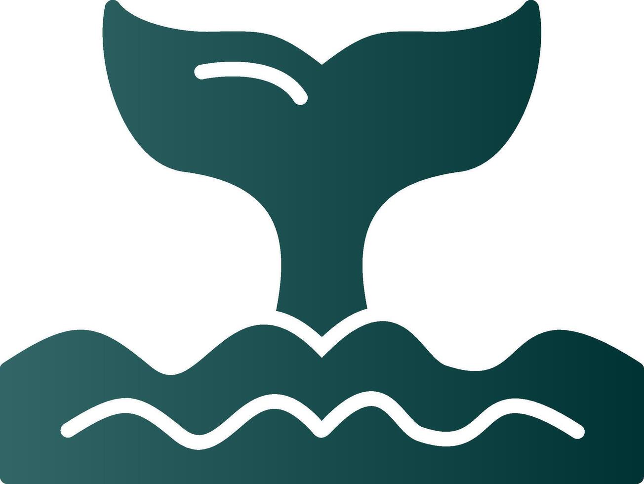 Whale Glyph Gradient Icon vector