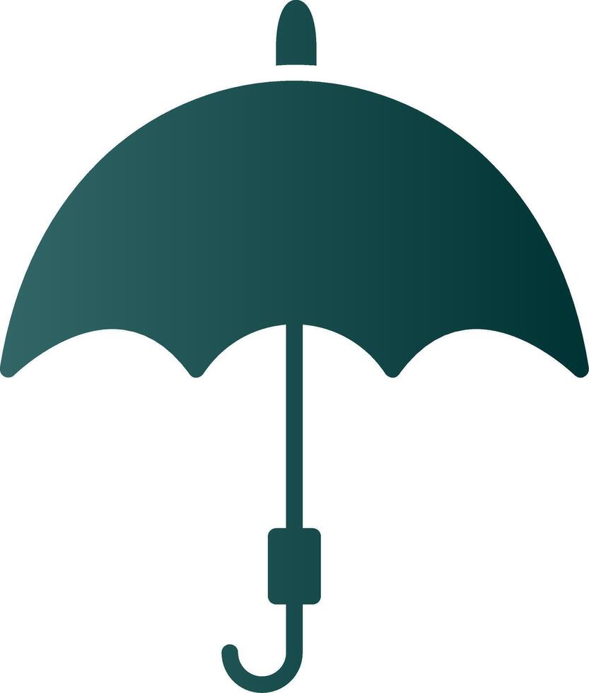 icono de gradiente de glifo de paraguas vector