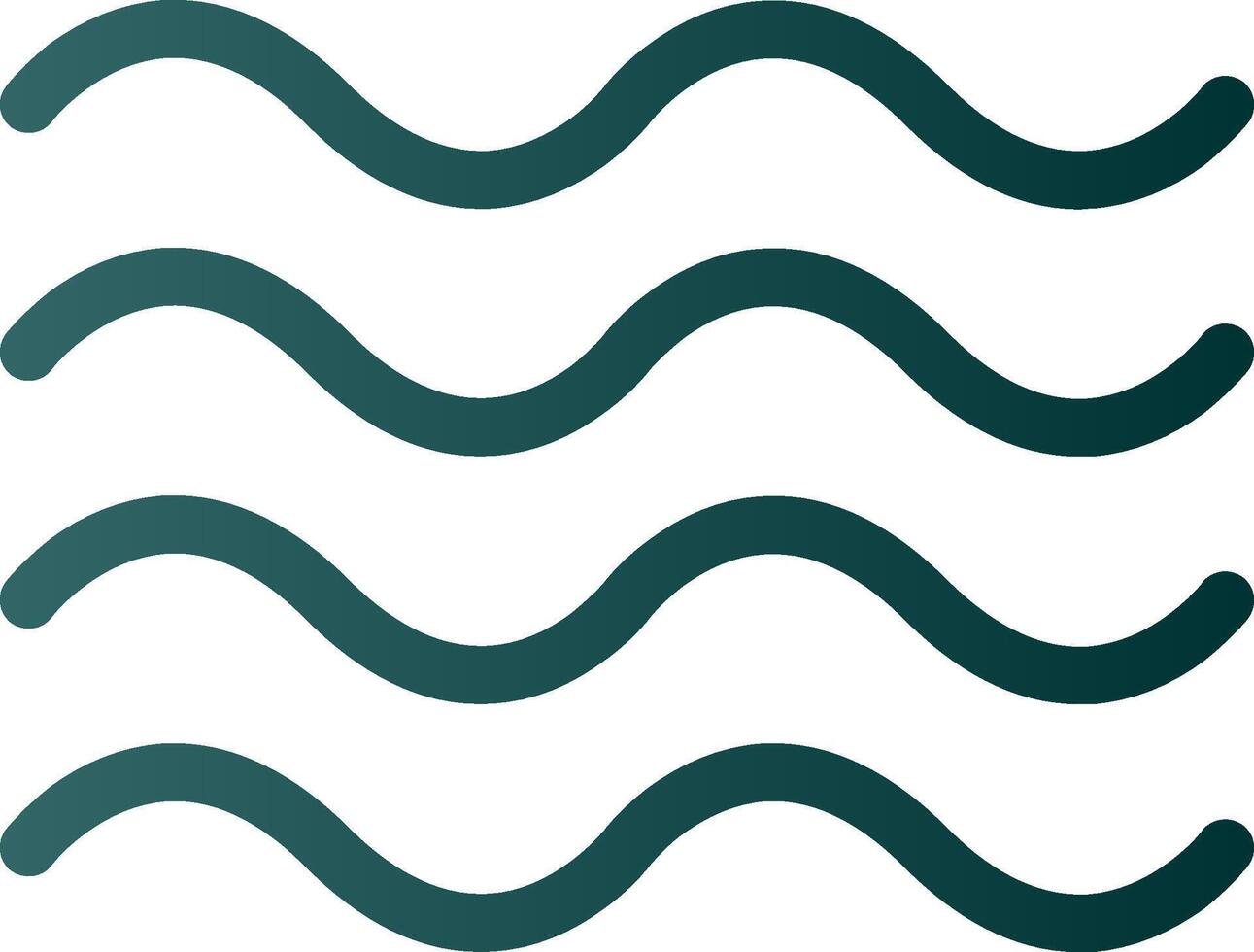 Waves Glyph Gradient Icon vector