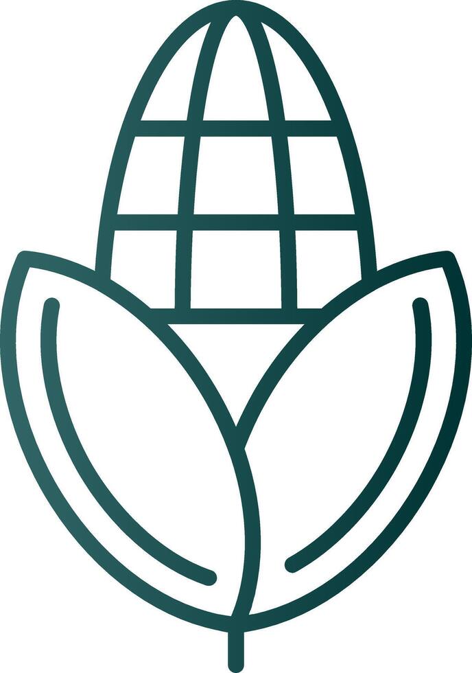 Corn Line Gradient Icon vector