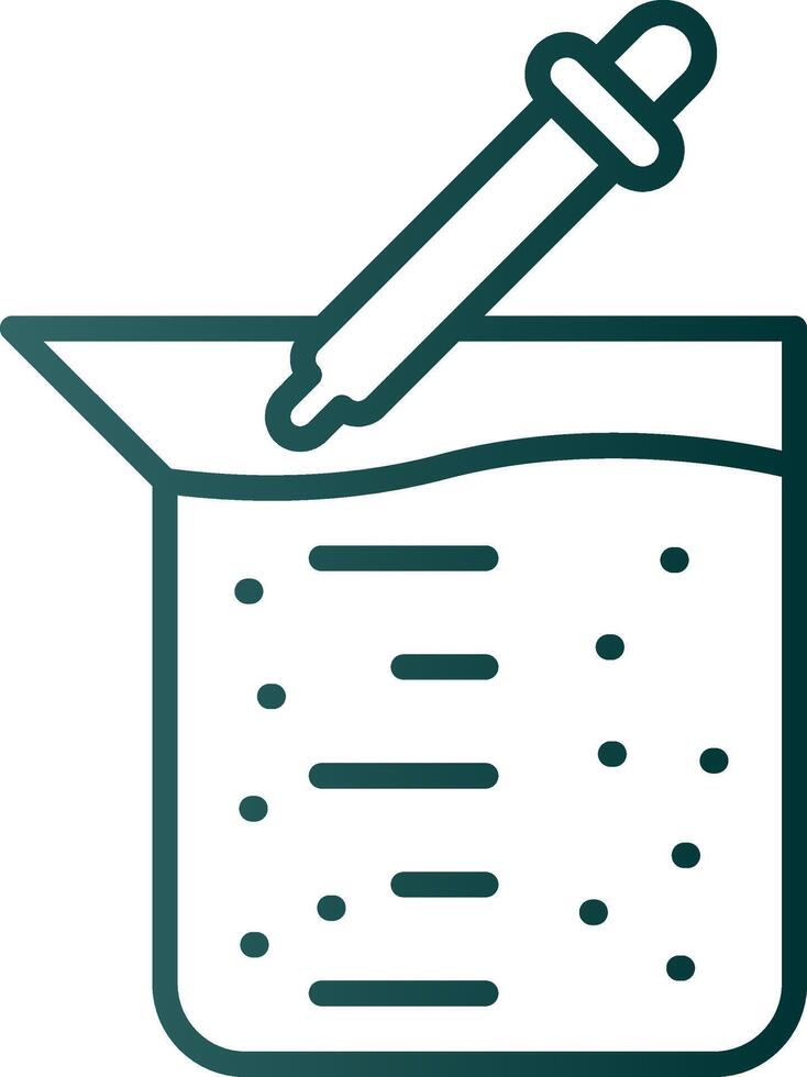 Beaker Line Gradient Icon vector
