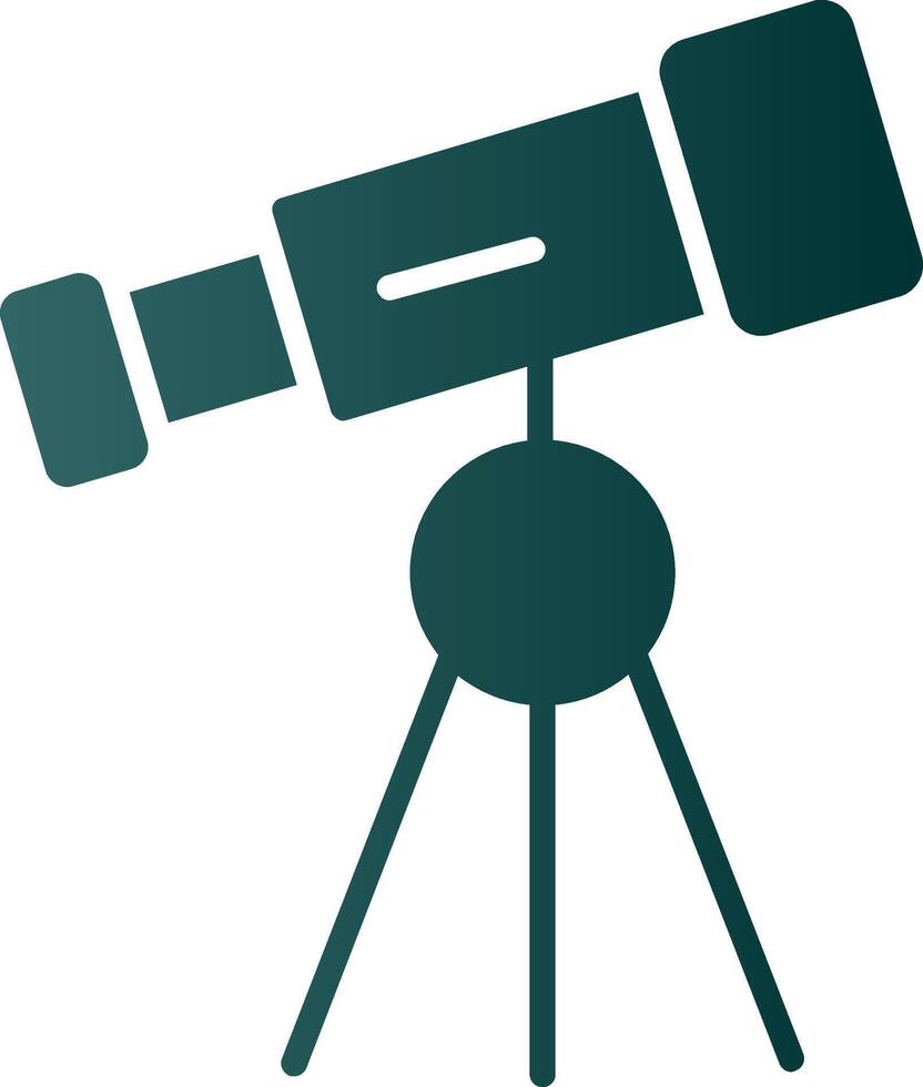 Telescope Glyph Gradient Icon vector
