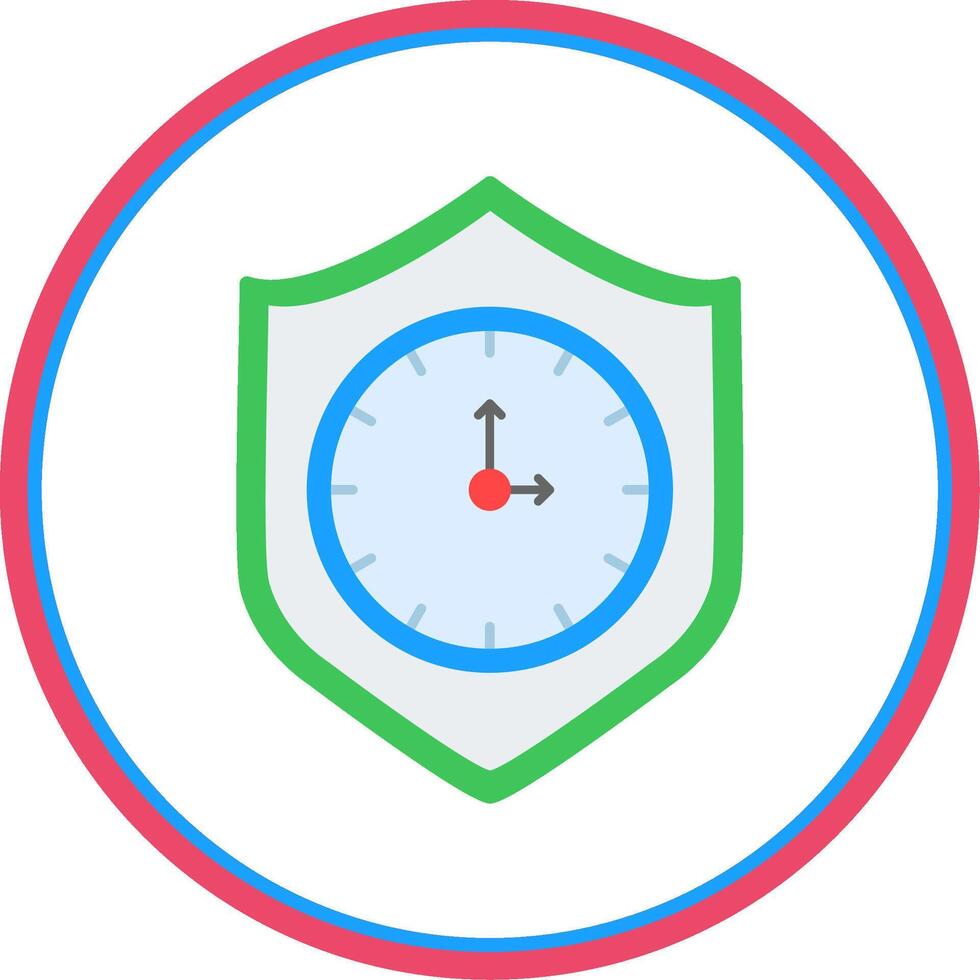 Reliablity Flat Circle Icon vector