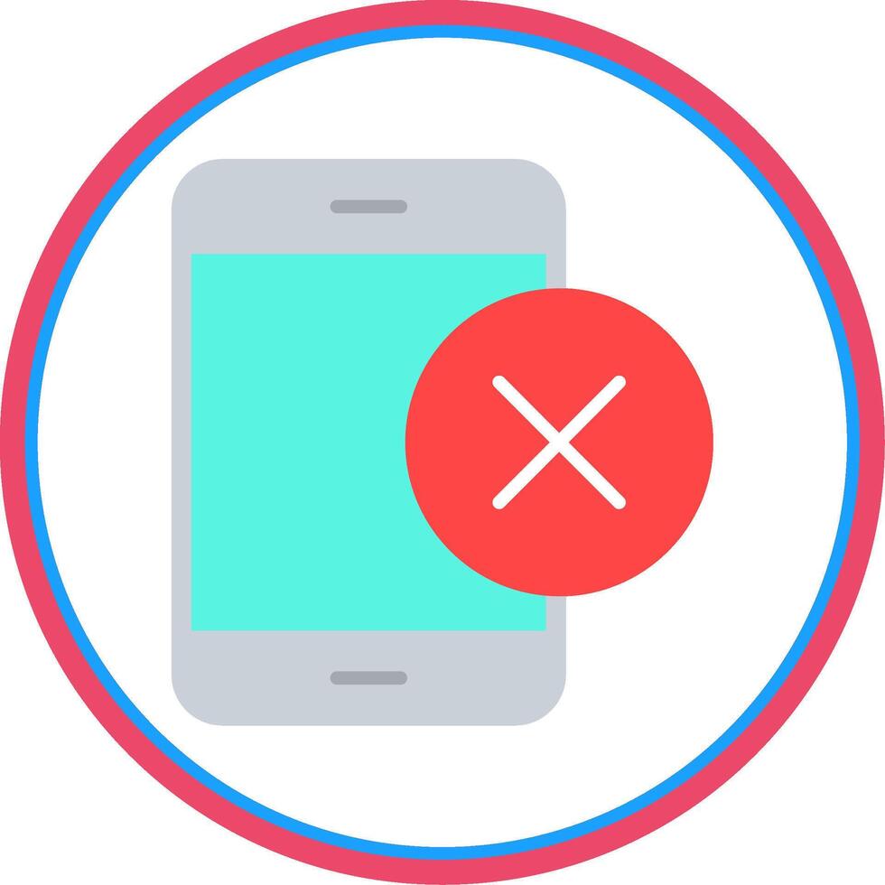 Smartphone Flat Circle Icon vector