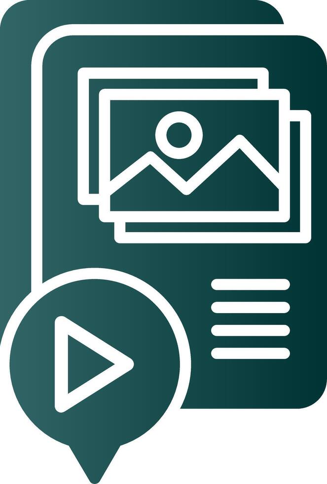 Unstructured Data Glyph Gradient Icon vector