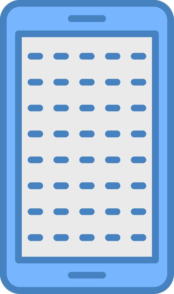 E Learning Line Filled Blue Icon vector