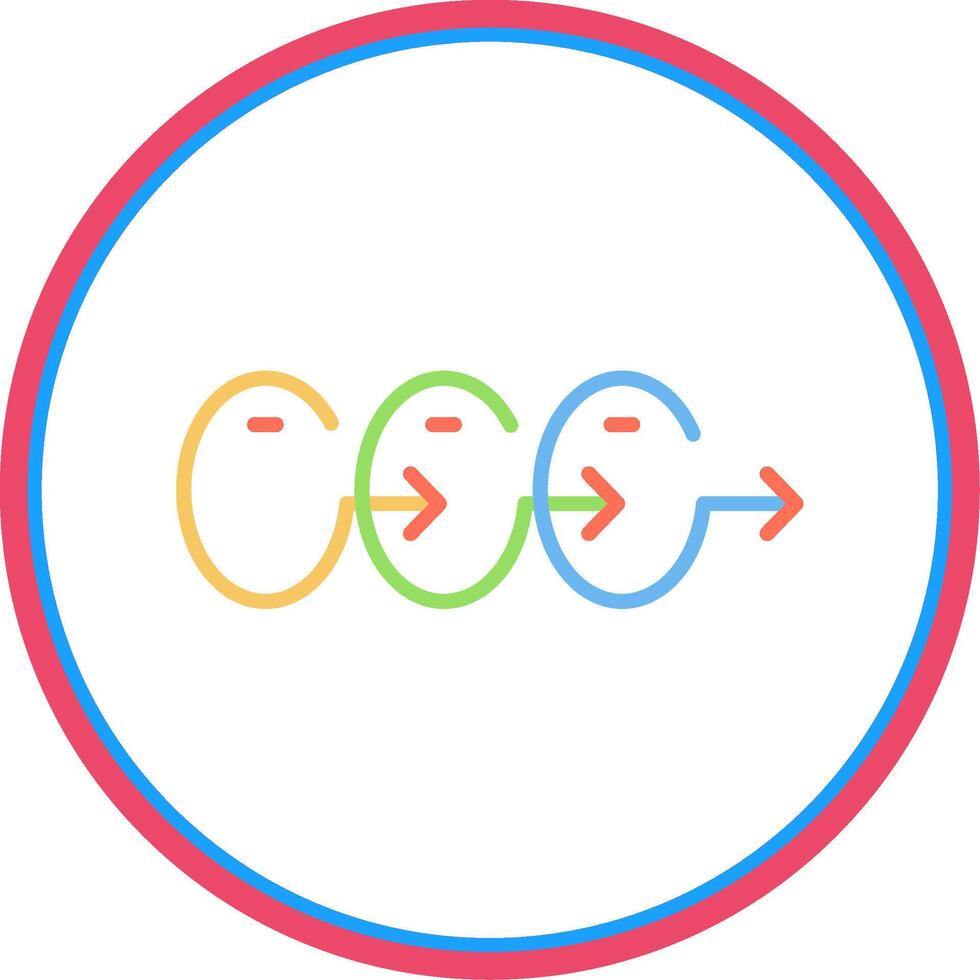 Process Chart Flat Circle Icon vector