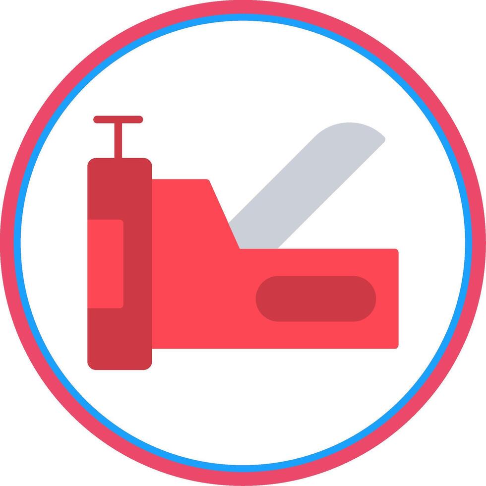 Staple Gun Flat Circle Icon vector