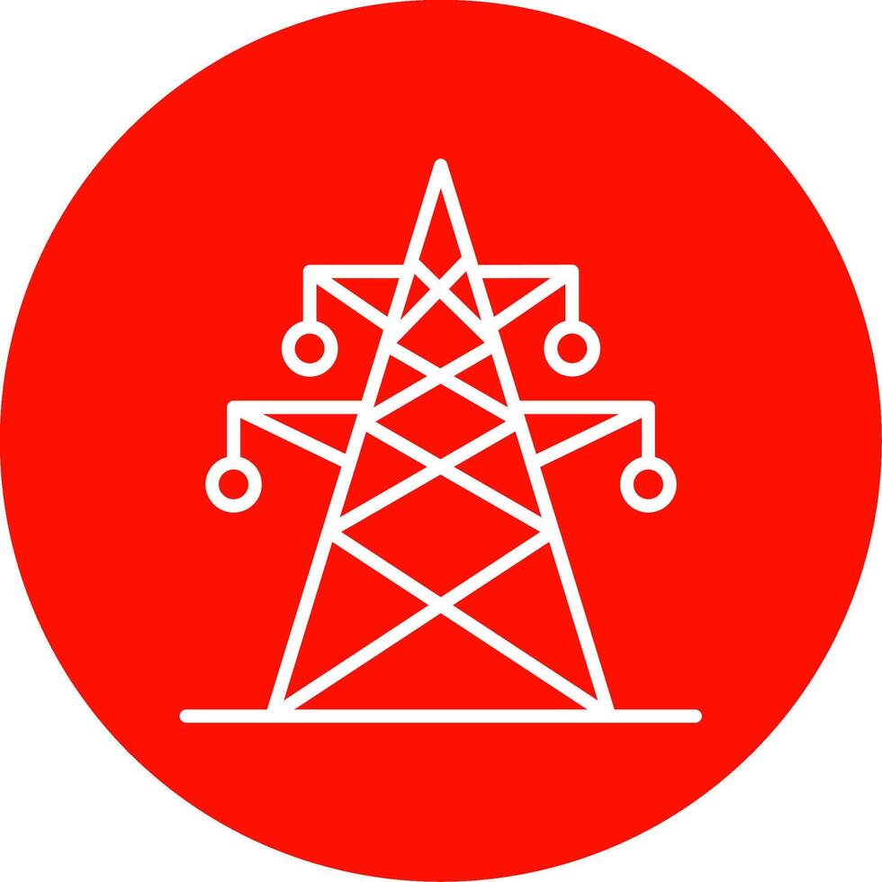eléctrico torre multi color circulo icono vector