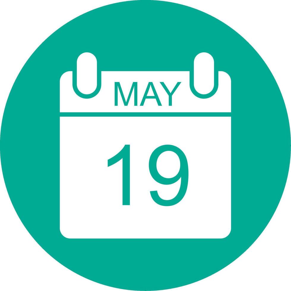 May Multi Color Circle Icon vector