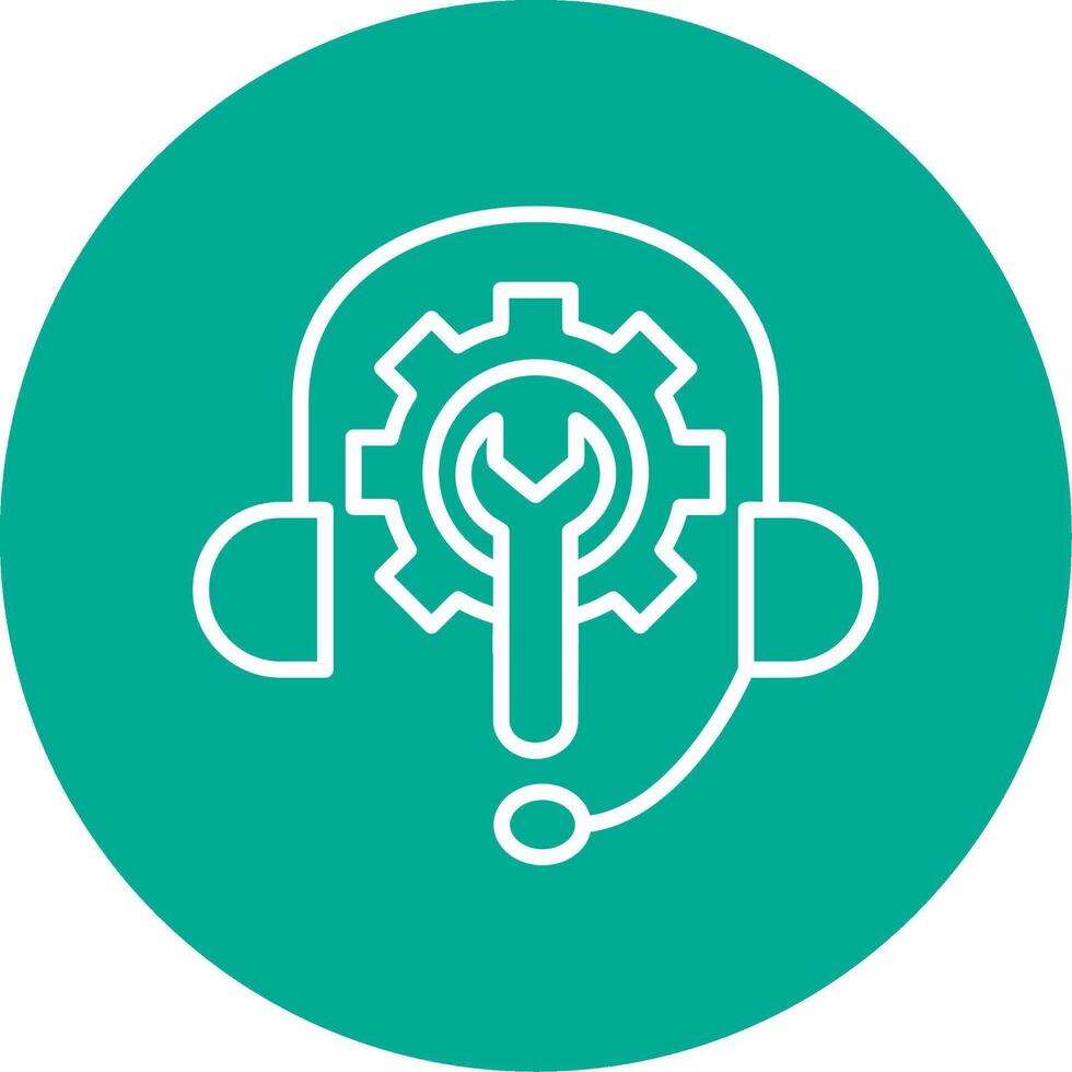 Tech Support Multi Color Circle Icon vector