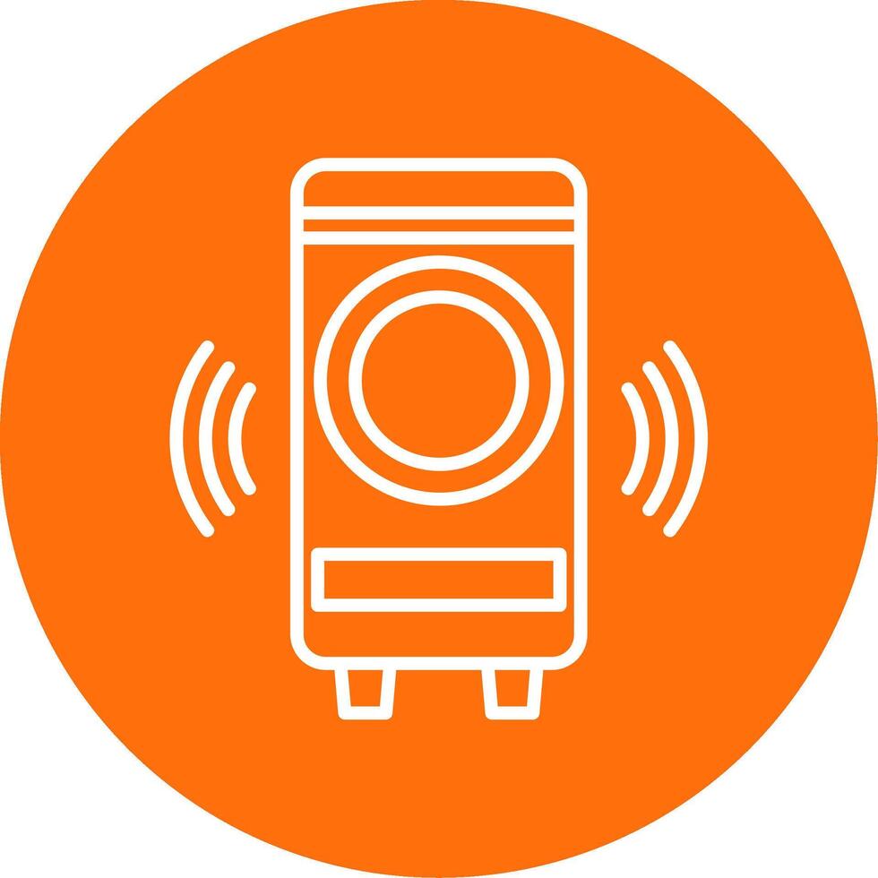 Woofer Multi Color Circle Icon vector