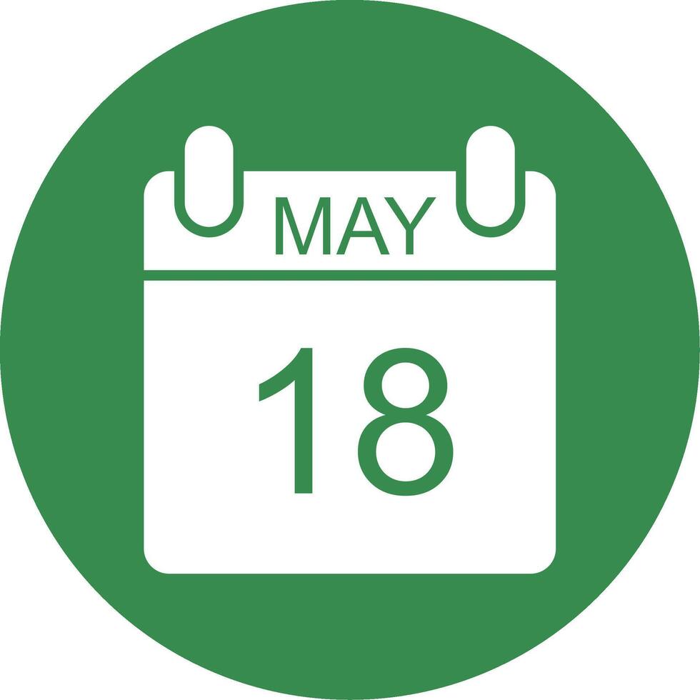 May Multi Color Circle Icon vector