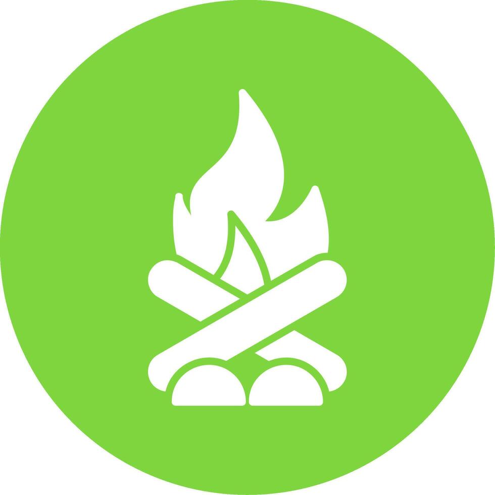 Bonfire Multi Color Circle Icon vector