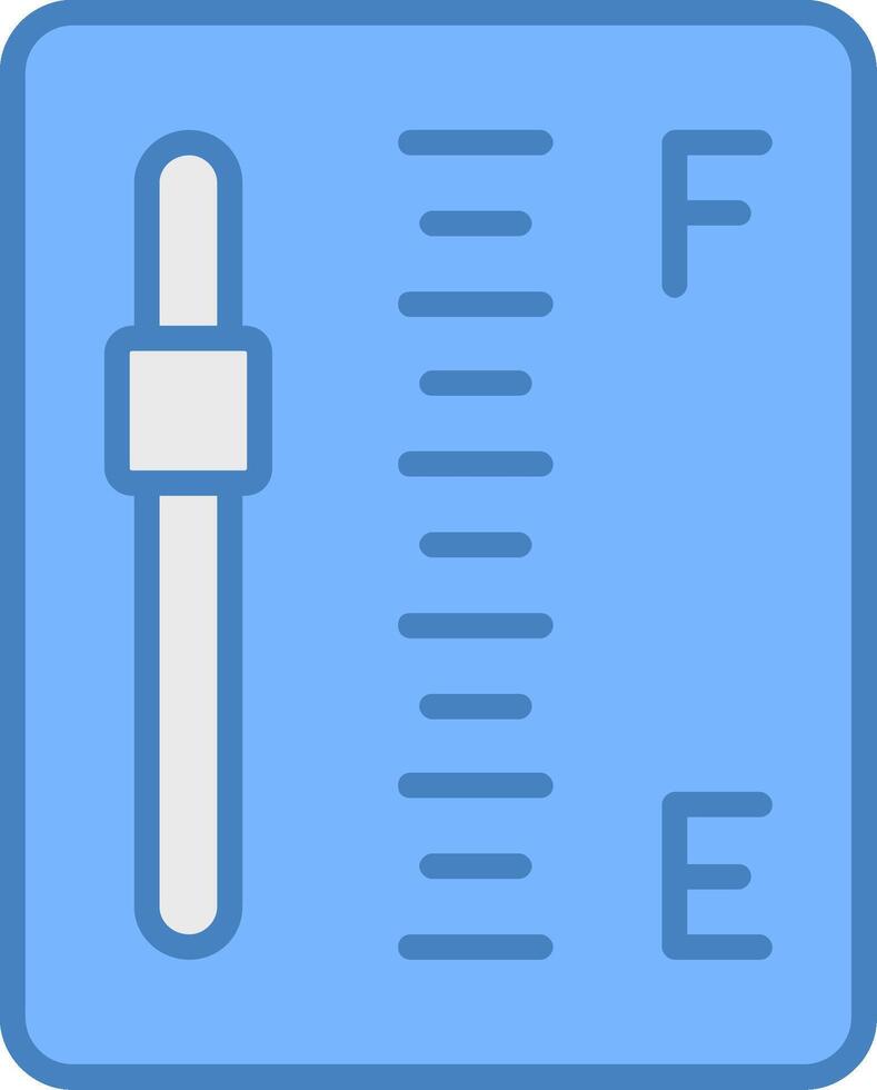 Gauge Line Filled Blue Icon vector