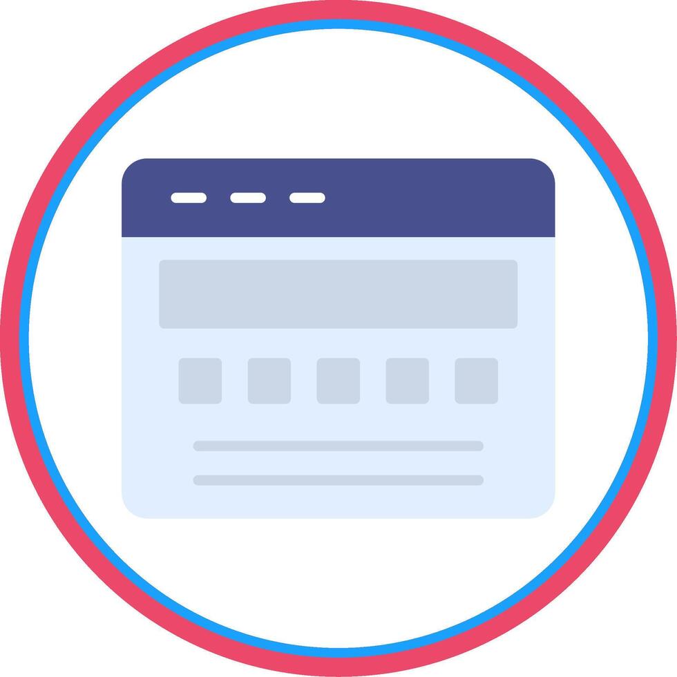 Web Browser Flat Circle Icon vector