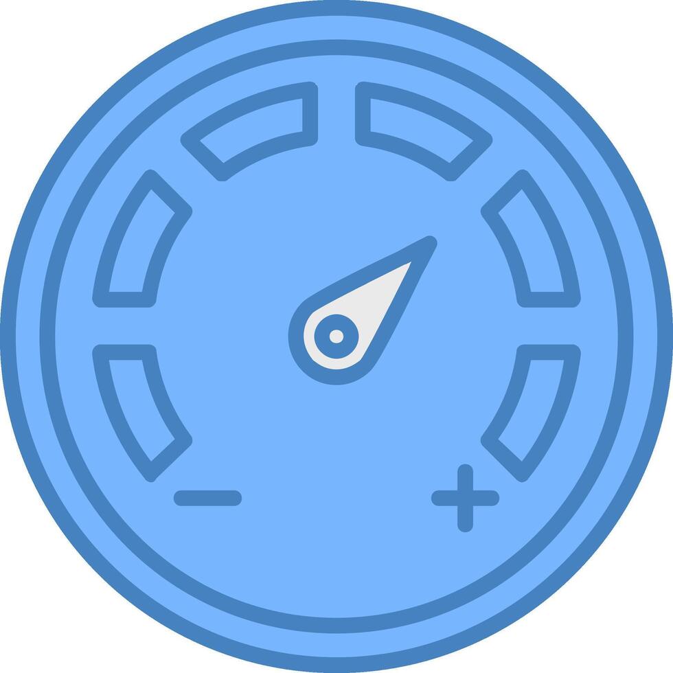 Gauges Dial Line Filled Blue Icon vector