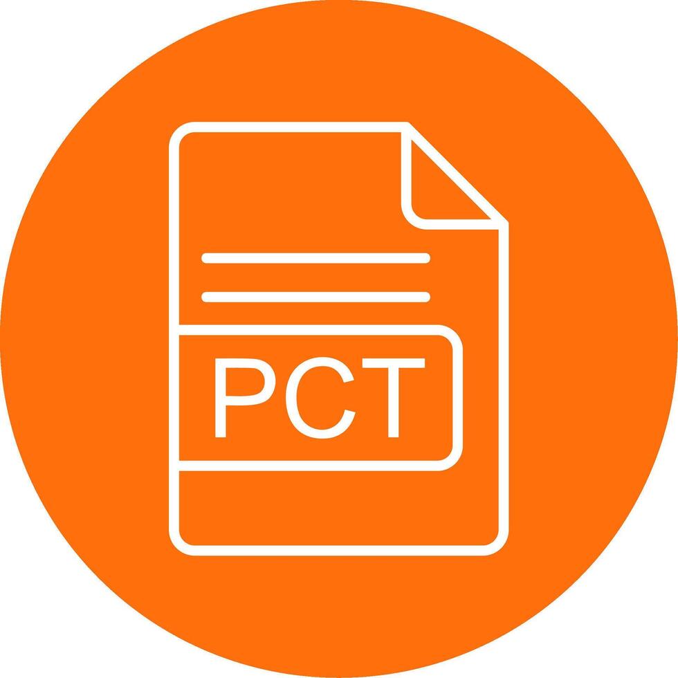 PCT File Format Multi Color Circle Icon vector