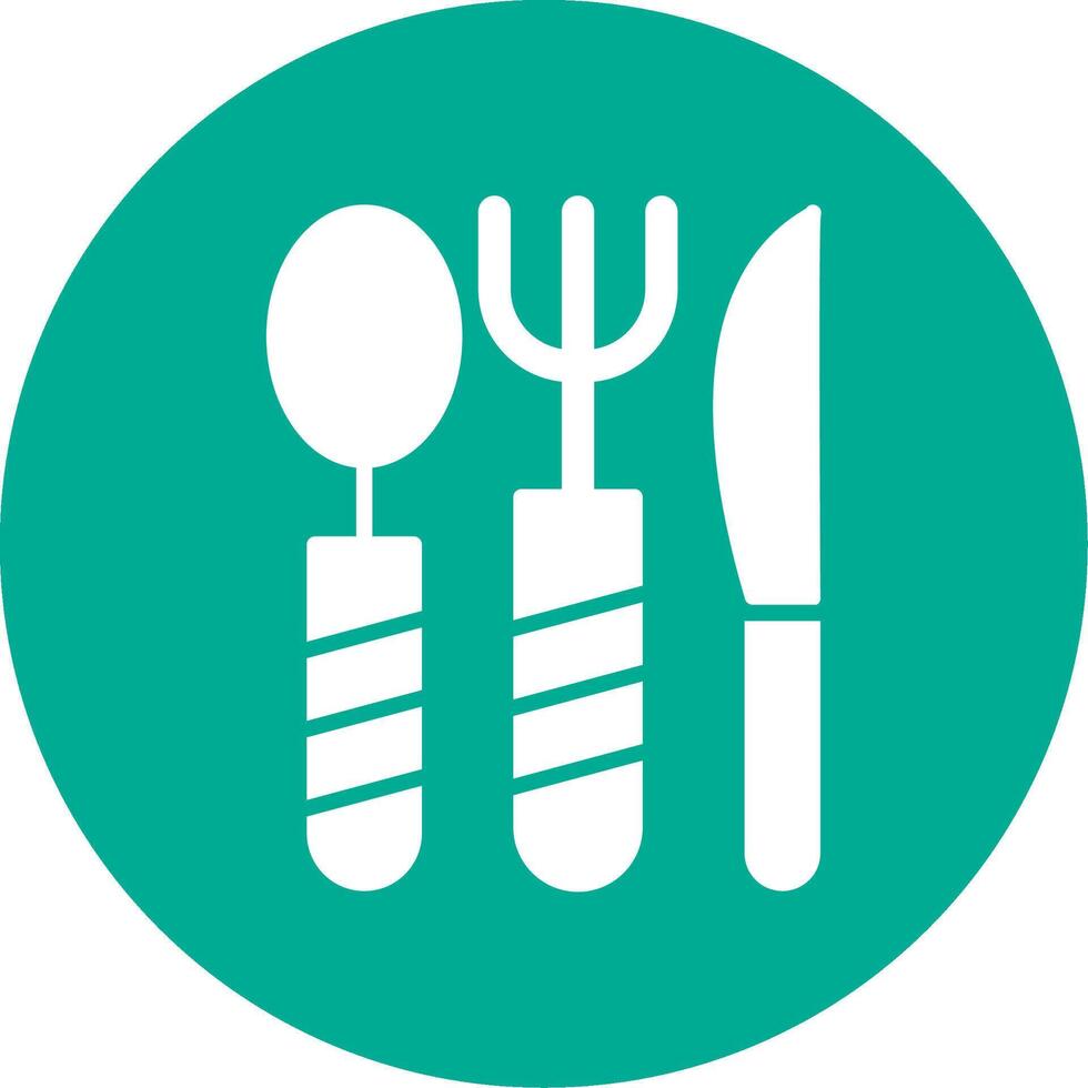 Cooking Utensils Multi Color Circle Icon vector