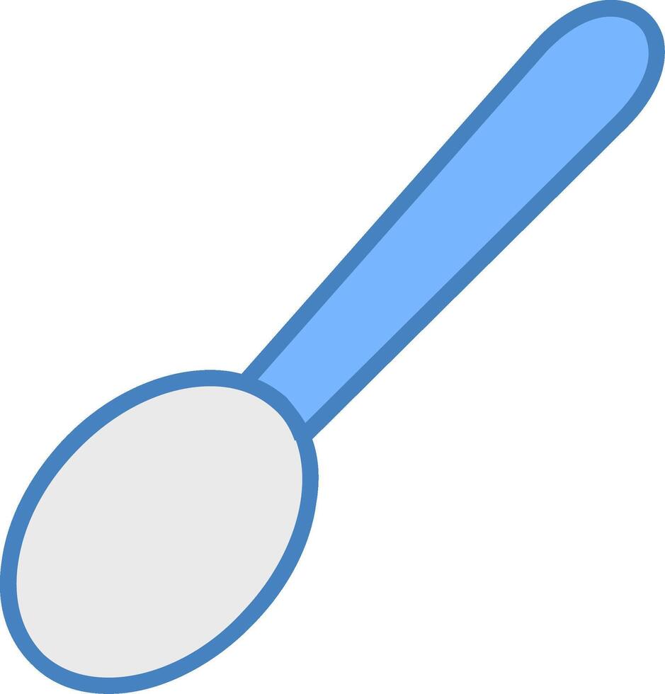 Spoon Line Filled Blue Icon vector