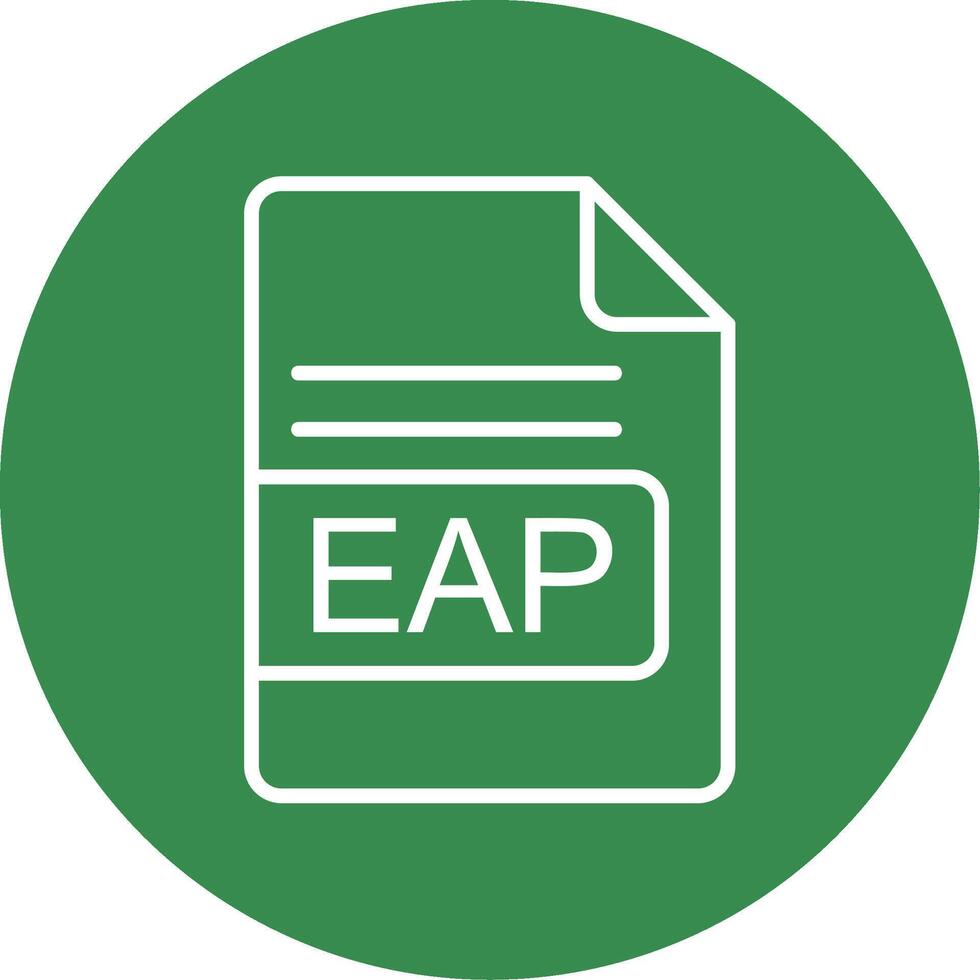 EAP File Format Multi Color Circle Icon vector