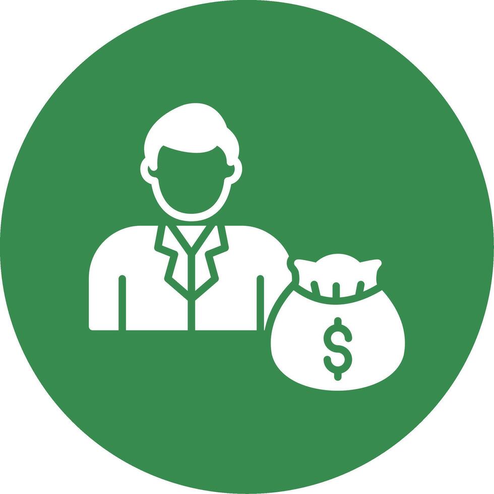 Invester Multi Color Circle Icon vector