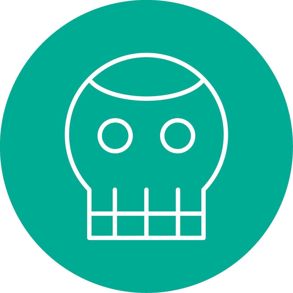 Skull Multi Color Circle Icon vector