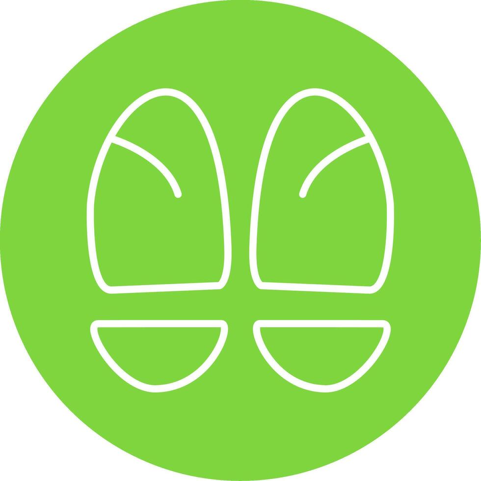 Footprint Multi Color Circle Icon vector