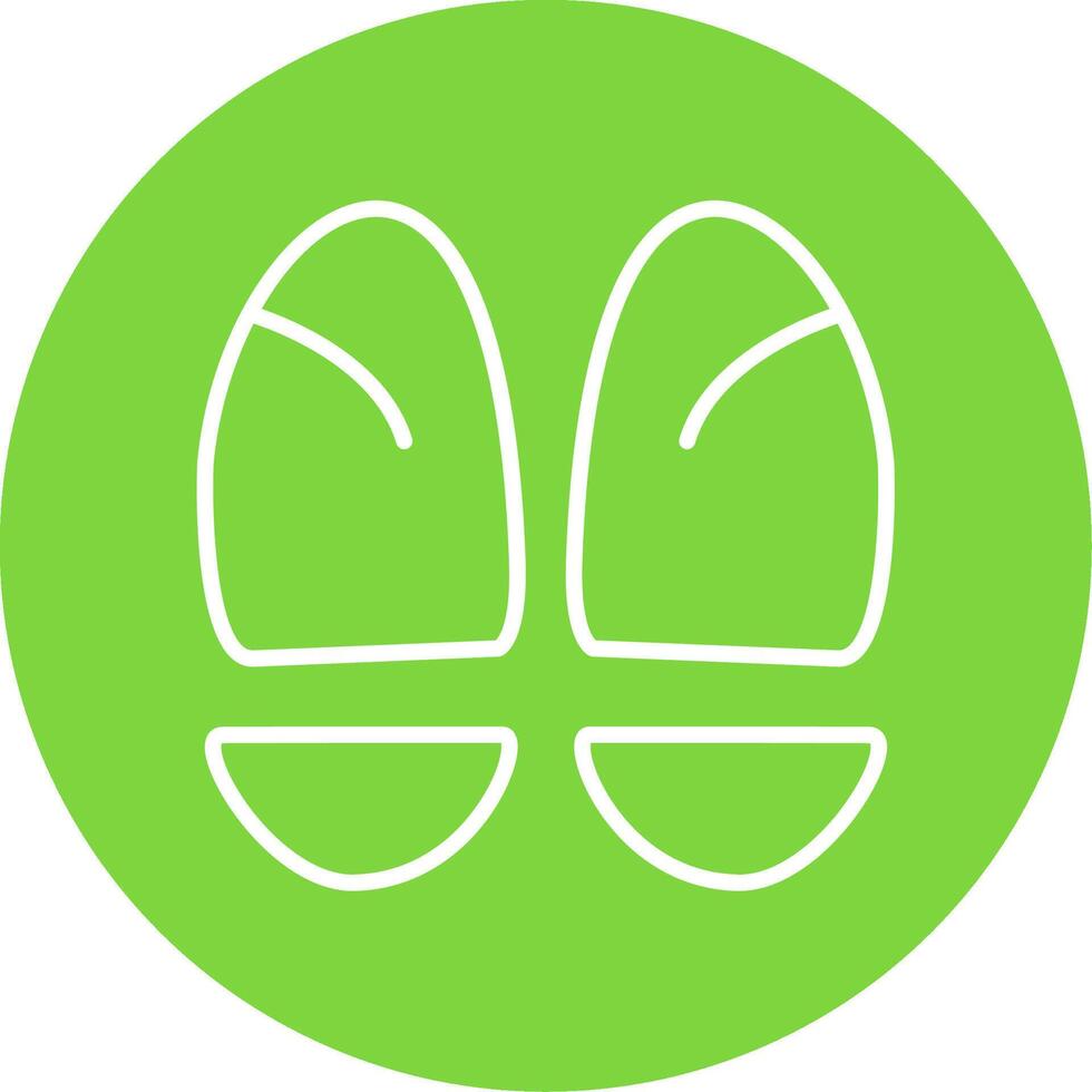 Footprint Multi Color Circle Icon vector