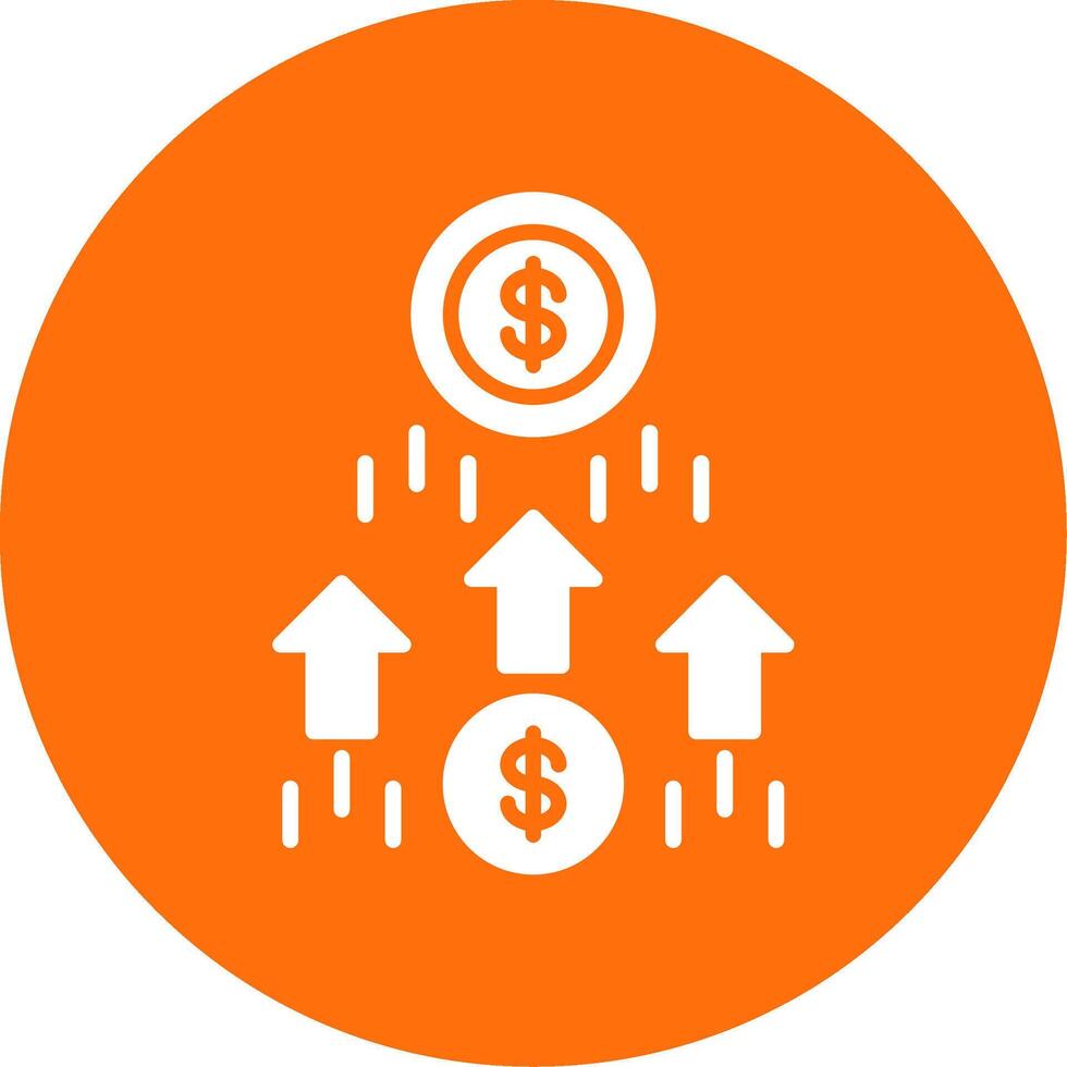 Money Growth Multi Color Circle Icon vector