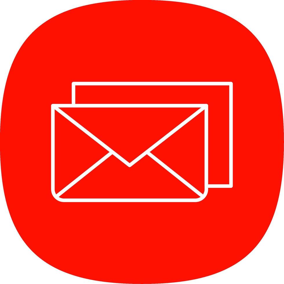 Email Line Curve Icon Design vector