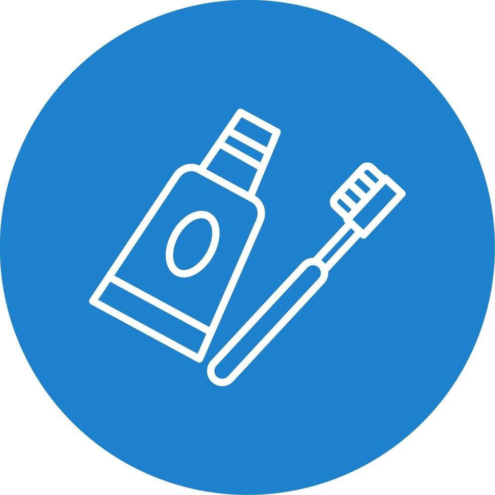 Toothpaste Multi Color Circle Icon vector