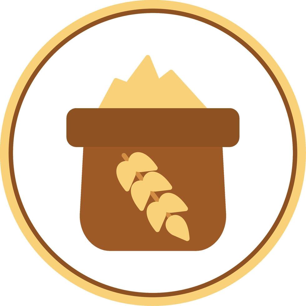 Flour Flat Circle Icon vector